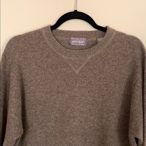 Men’s cashmere crewneck sweater.